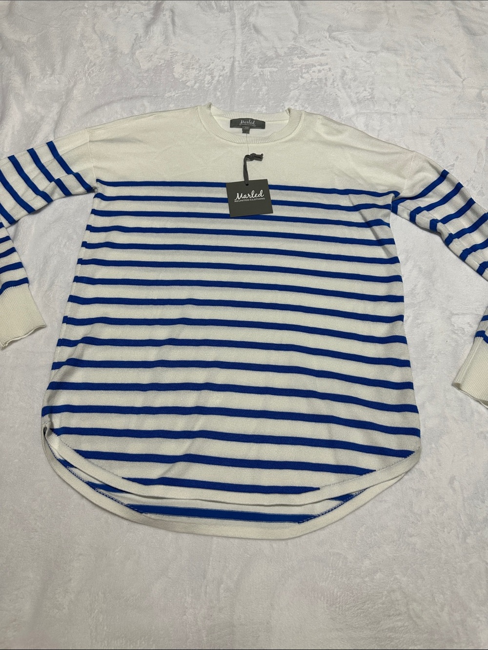 Marled | size xsmall |  Stripe Long Sleeve Crew